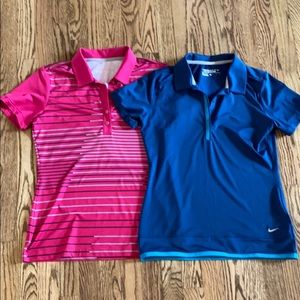 Lot of 2 Nike Women Golf Shirts size small
